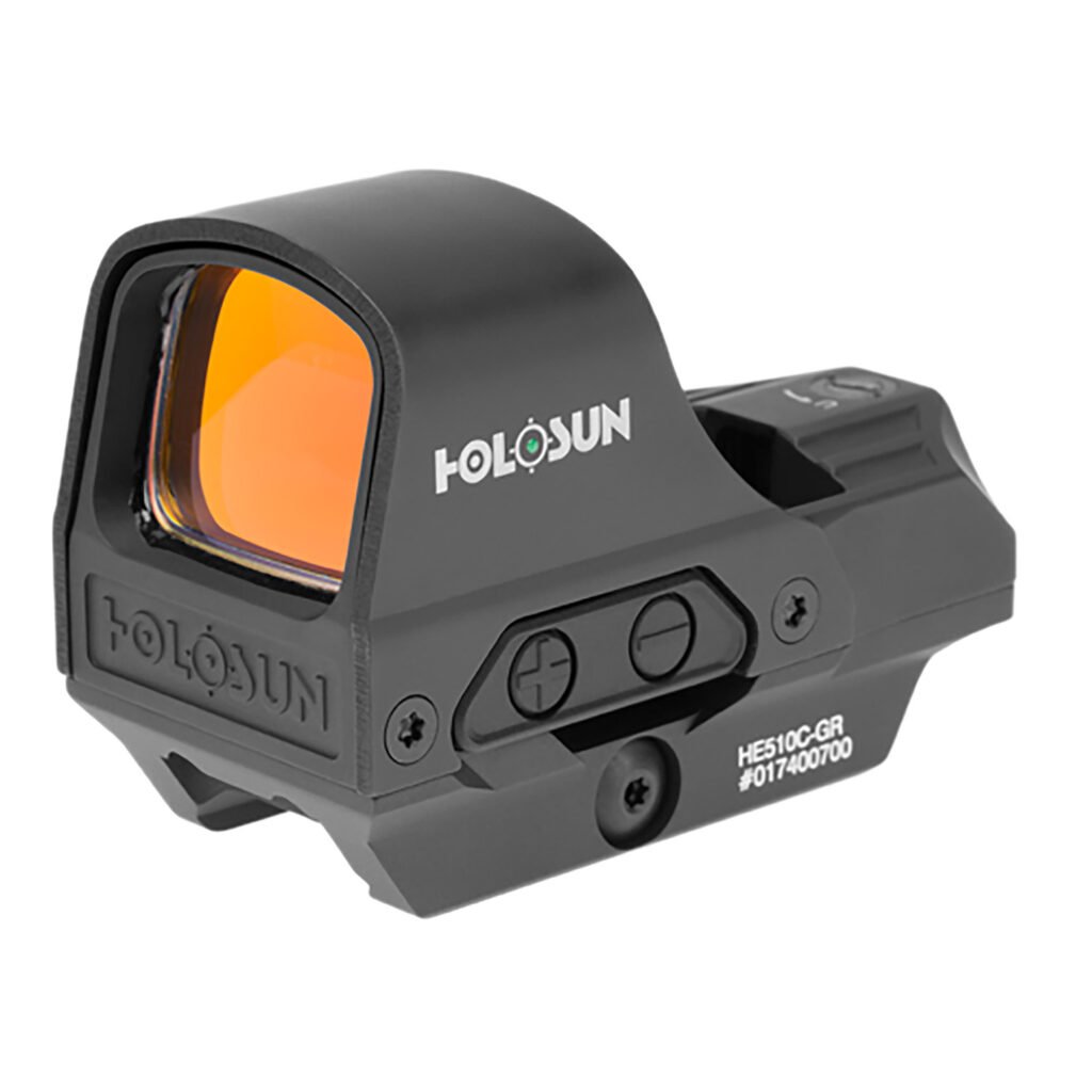 Holosun HE510CGR 510  Black 1 x 0.91" x 1.26" 2 MOA Green Dot/65 MOA Circle Multi Reticle